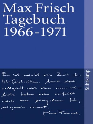 cover image of Tagebuch 1966-1971